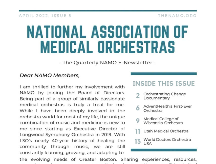 NAMO Newsletter (Volume 1)
